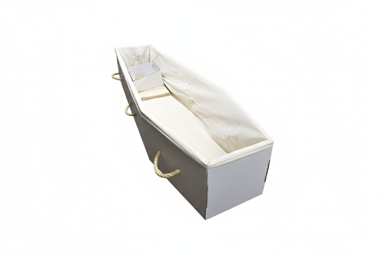 Cotton Fitted Liner for Cardboard Coffins