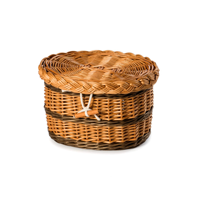 English Willow Brown Ashes Casket