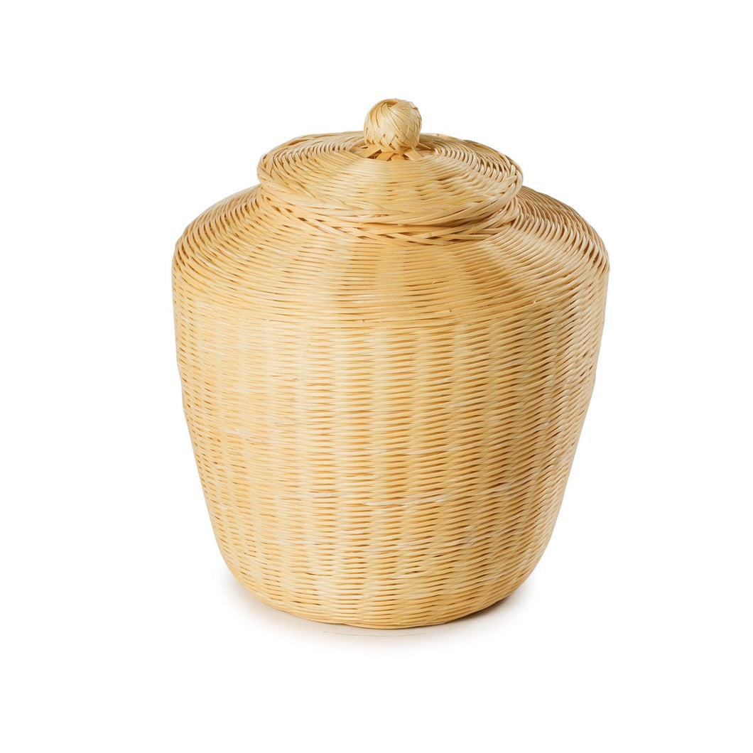 Handcrafted Bamboo Urn - from thinkwillow.com