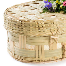 Bamboo Rounded Lattice Coffin - Willow