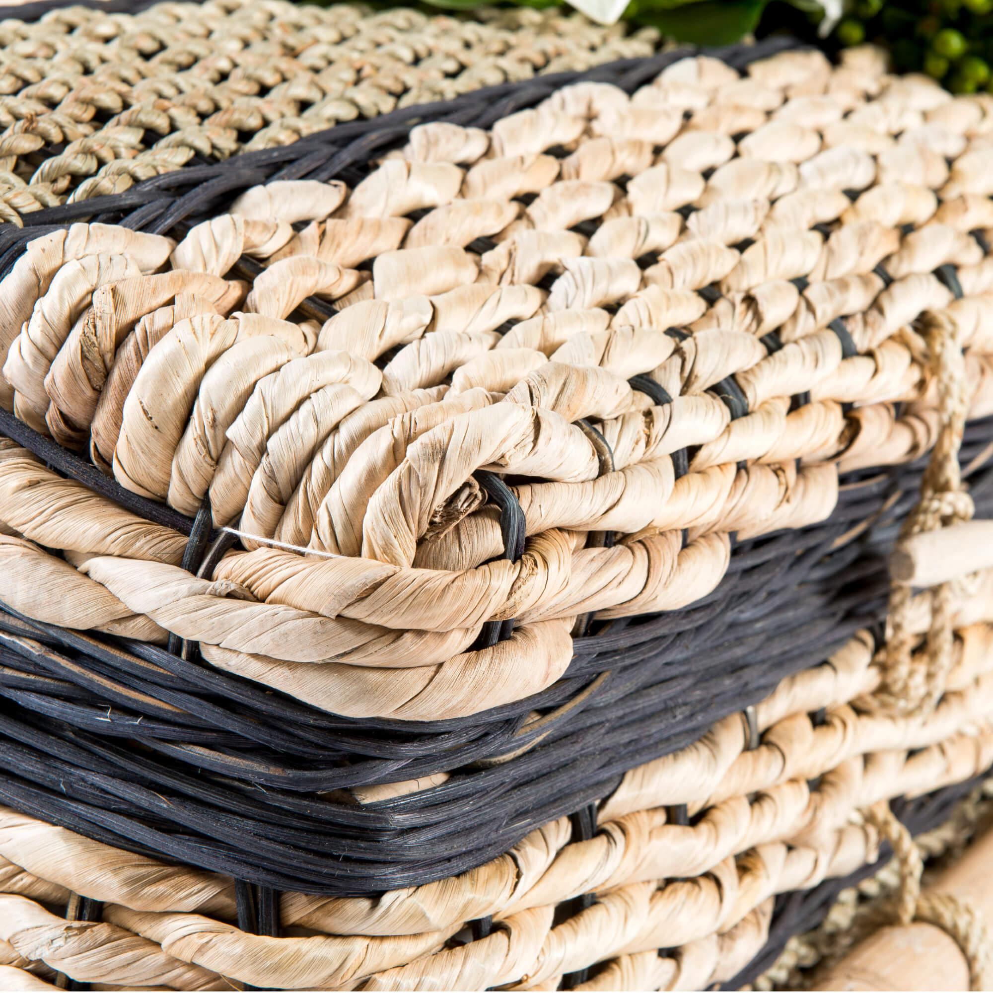 Banana Leaf Natural Eco Casket Lid Detail - Free Delivery to mainland UK - thinkwillow.com