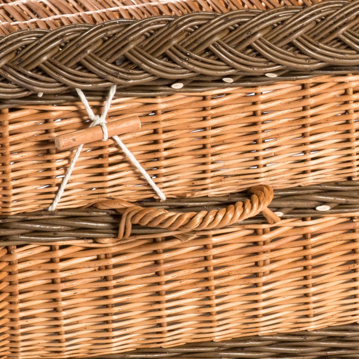Brown English Willow Wicker Coffin - Willow