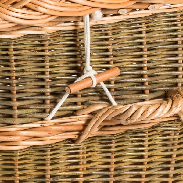 Rounded English Willow Wicker Coffin Green - Willow