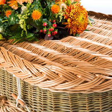 Rounded English Willow Wicker Coffin Green - Willow