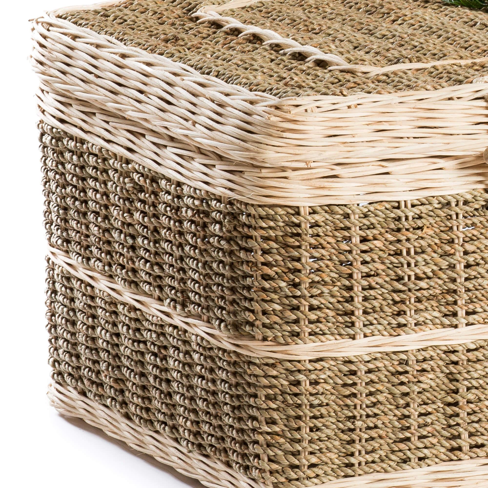 Pandanus Traditional Wicker Coffin Lid