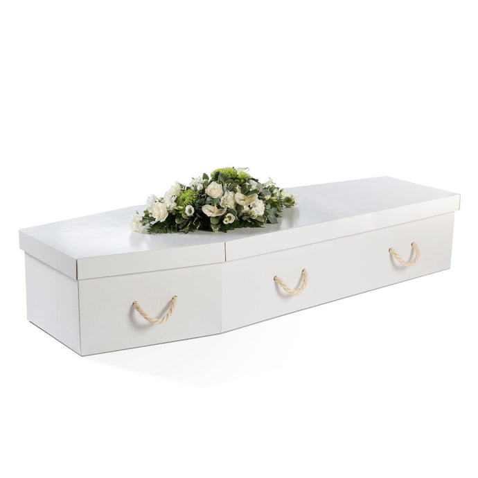 White Cardboard Coffin - Free UK mainland delivery thinkwillow.com