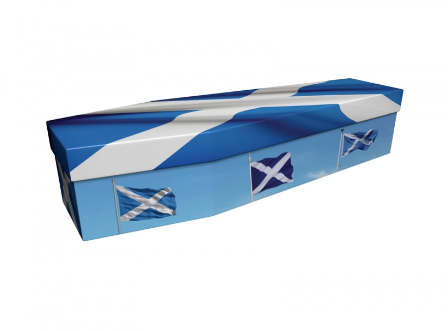 Scottish Flag Cardboard Coffin