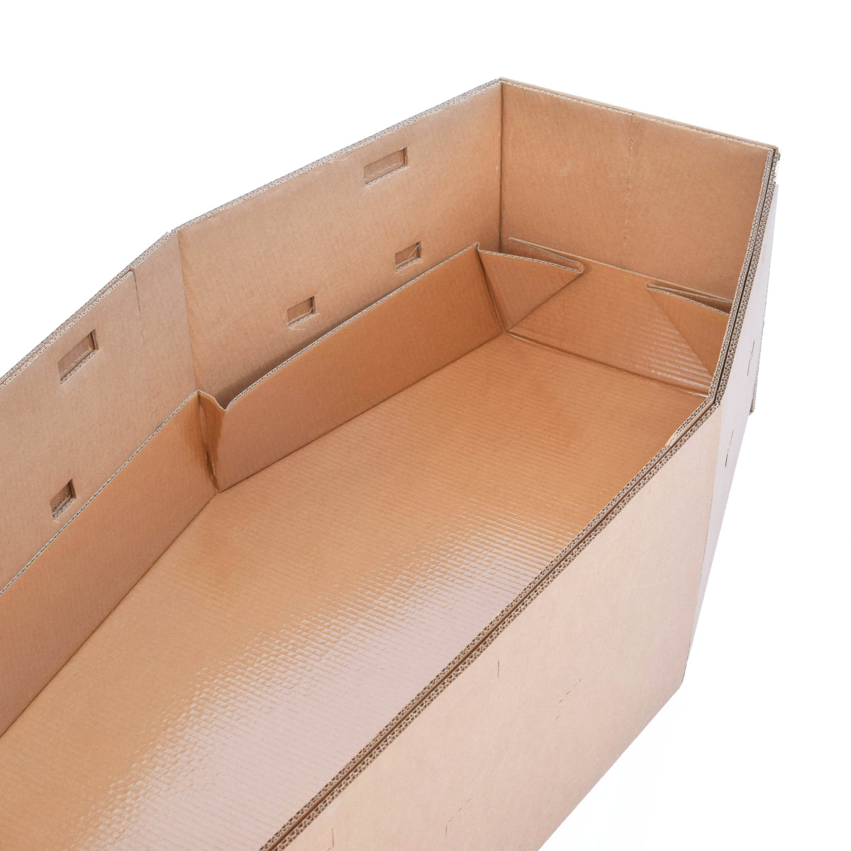 Economy Cardboard Coffin With Wooden Base